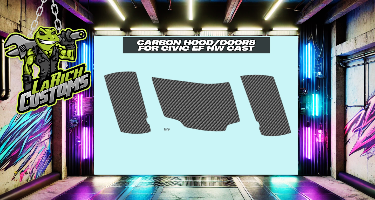 Honda Carbon Hood and Door Set (198)